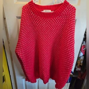 Impressions Vibrant Red Crew Neck Sweater
